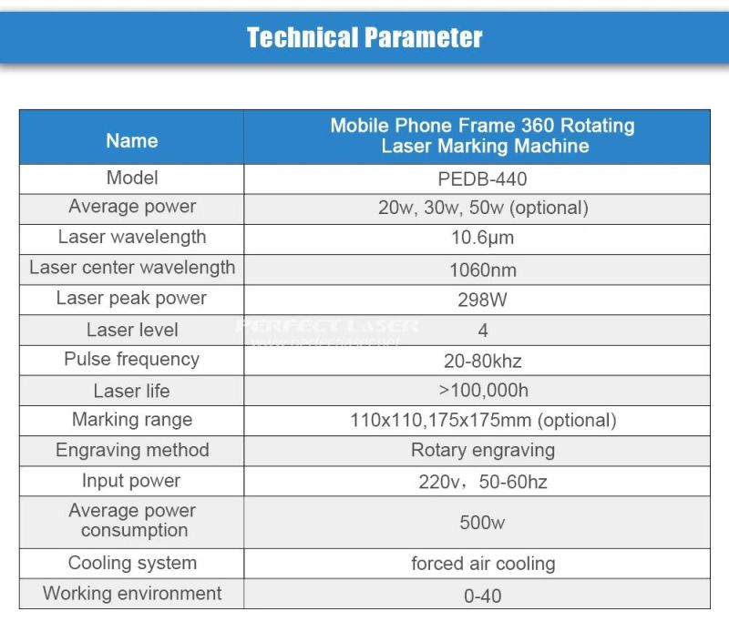 360 Rotating Laser Marking Machine for Mobile Phone Middle Frame