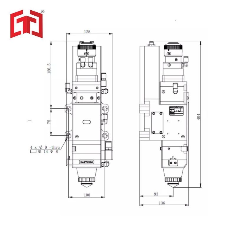 Raytools Bm114s Bm114 4kw 6kw Auto Focus Fiber Laser Cutting Head