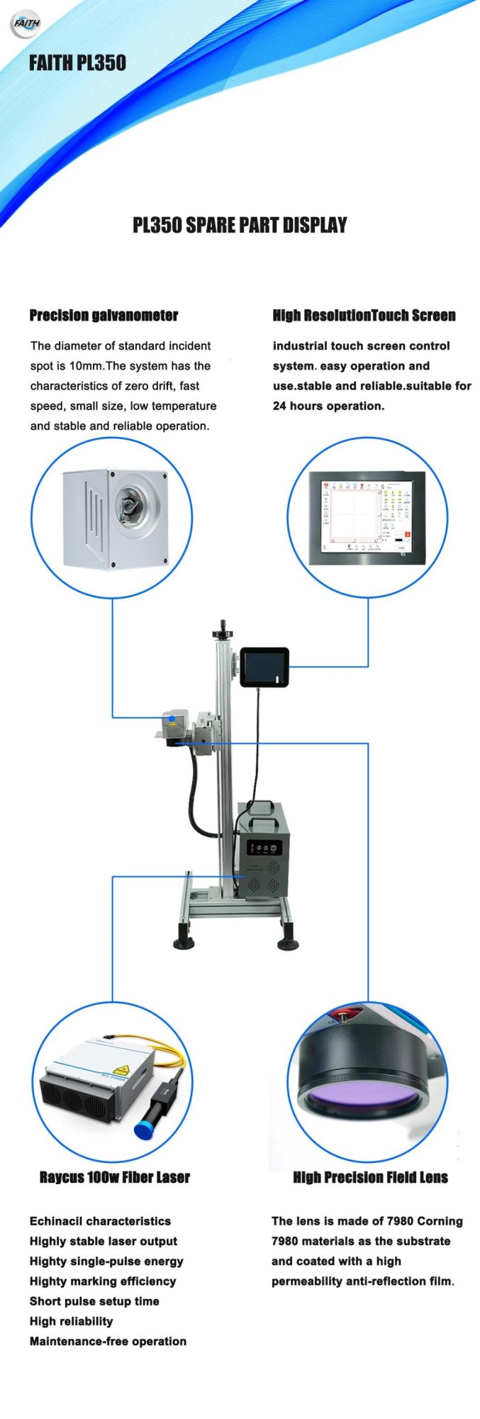 Faith Marking Fiber Laser Portable PVC Pipe Laser Printer