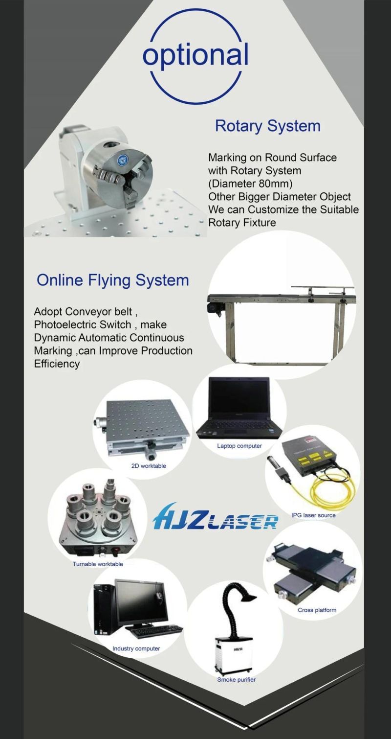 50W Fiber Laser Marking Metal Engraving Machine 100W Bird Ring Making Pet Tag