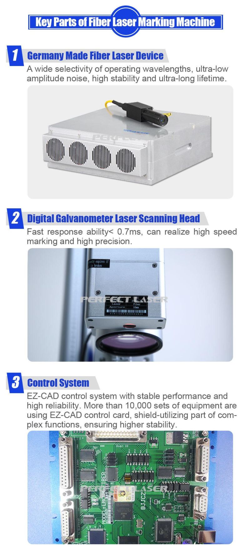 Laser Parts Marking Machine Pedb-400e for Steel, Aluminum, PVC