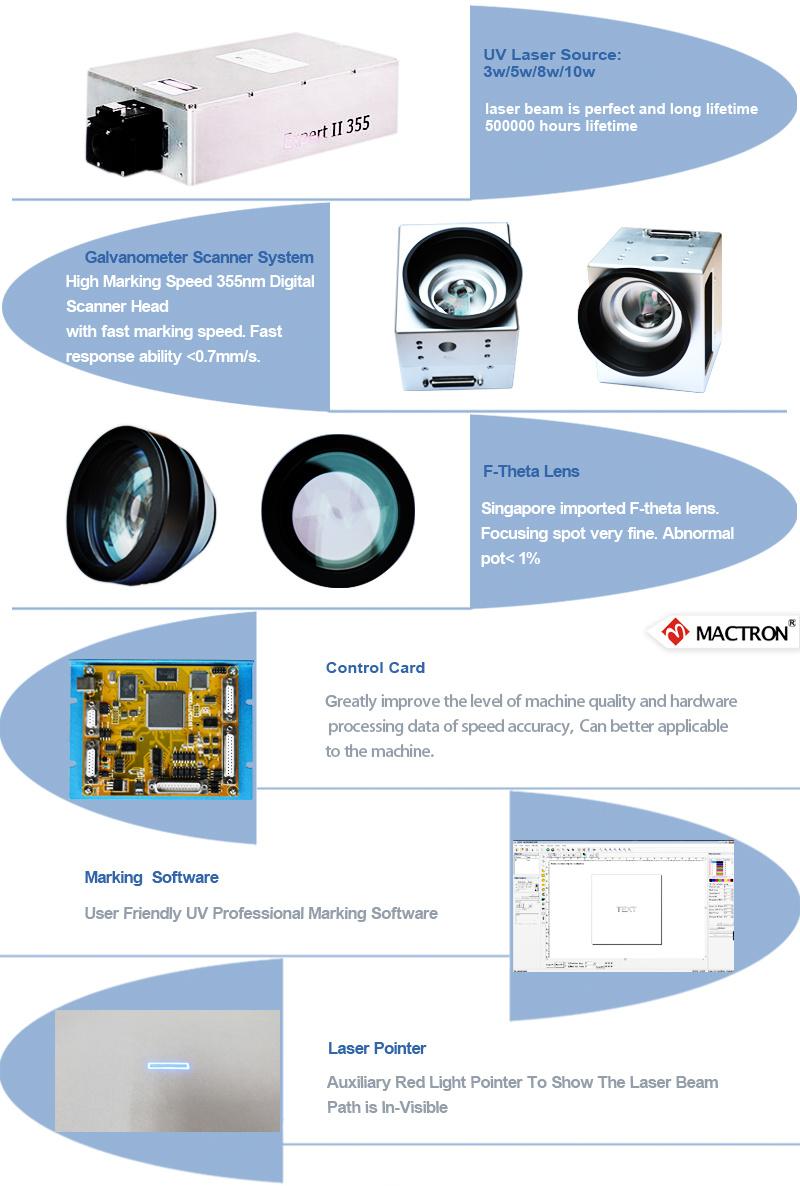 Mactron UV Marking Machine Laser for Plastic Glass Bottle