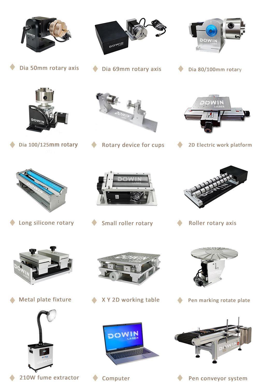 High Speed Gold Jewelry Cutting Fiber Laser 50W Raycus Machine for 1mm Gold Silver Cut with Fixture