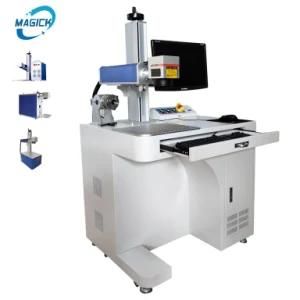 2 Years Warranty Floor Stand Table Fiber Desktop Laser Marking Machine with 20W 30W Raycus Laser