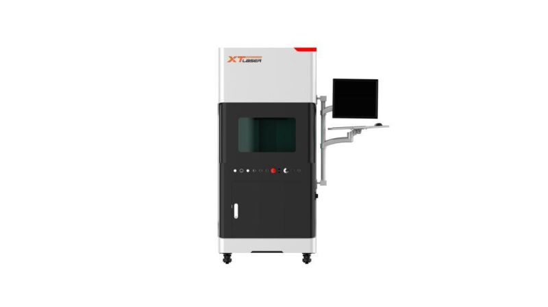 Electric Pillar Enclosed Fiber Laser Marking Machine