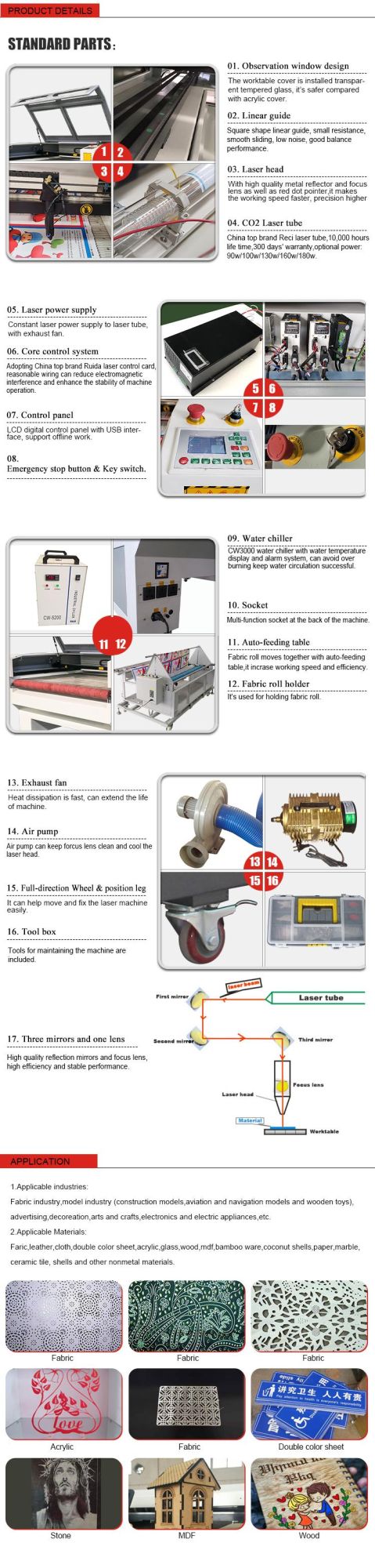 Fabric Textile Leather 1630 1620 Auto Feeding CO2 Laser Cutting Machines