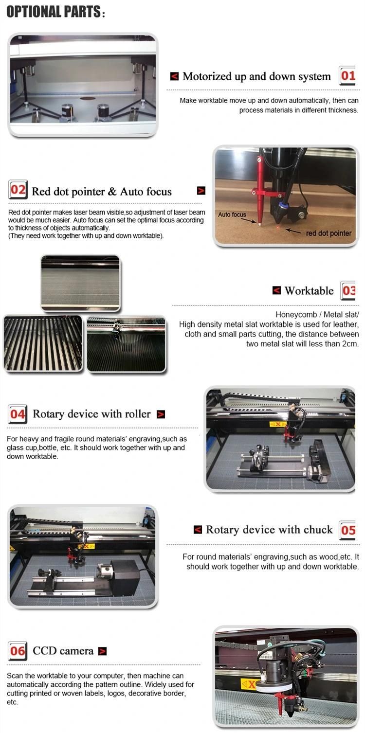 Acrylic Wood MDF paper 6090 CO2 Laser Cutting Engraver Machines