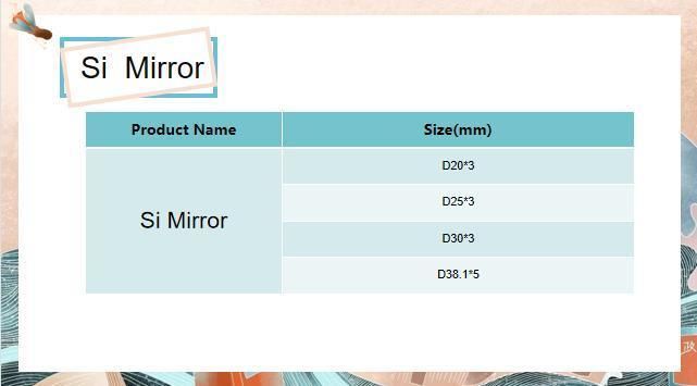 Excellent Quality Factory Wholesale Si Mirror Dia 30mm for Laser Engraving Machine