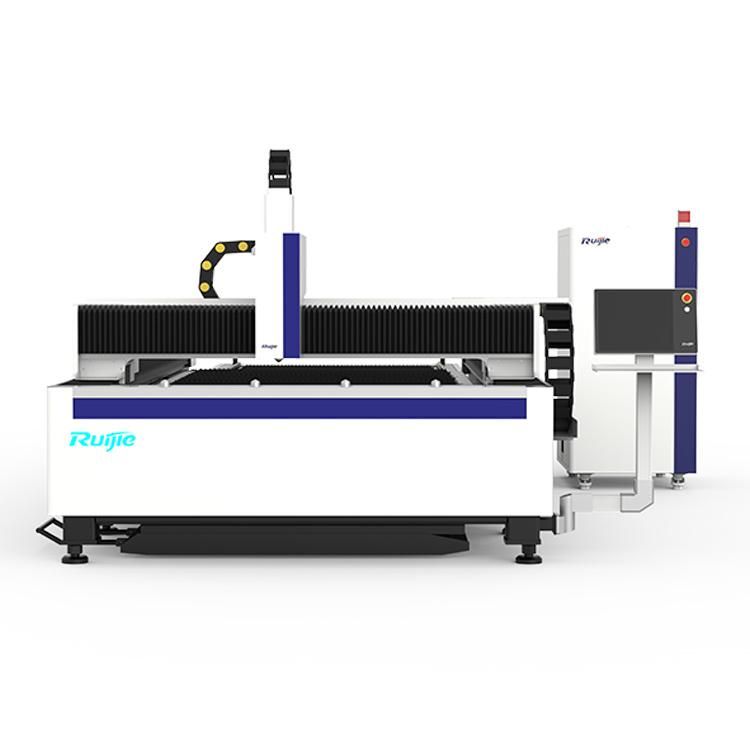 2020 Hot Sale Machine Rj-3015e Double Bed Sheet Metal Open Style Fiber Laser Cutter