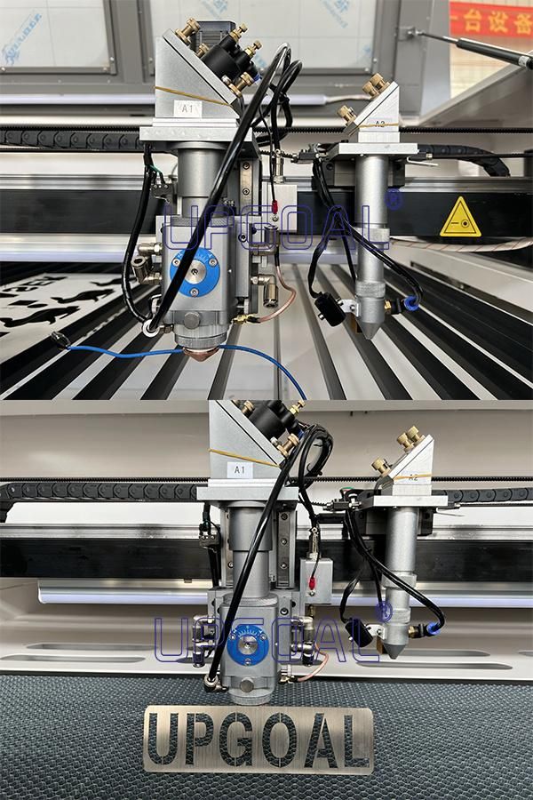 New 500W & 90W Mixed Live Focus CO2 Laser Cutter with Rotary Axis for Stainless Steel /Acrylic