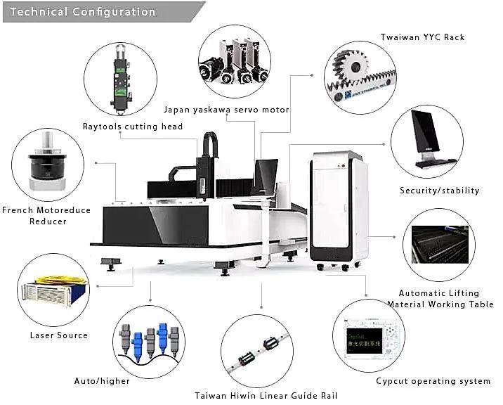 Jinan Camel 1530 CNC Metal Laser Cutter CNC Fiber Laser Cutting Machine Sheet Metal