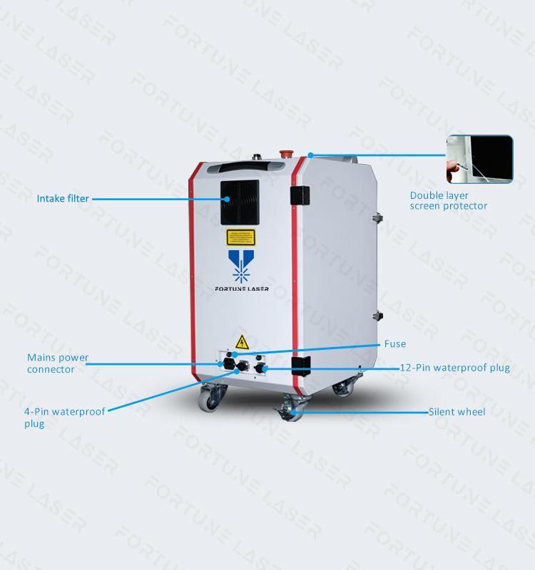 Pulse Laser Rust Removal Portable Laser Surface Cleaner 50W 100W 200W Laser Machine for Car Parts Stainless Steelstick Metal Cleaning