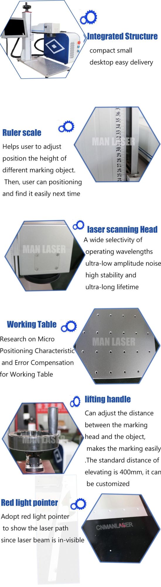 20W Fiber Laser Marking / Marker Equipemnt / Machine for Jewelry/Gold/Silver/Cutting Silver Gold Deep Engraving