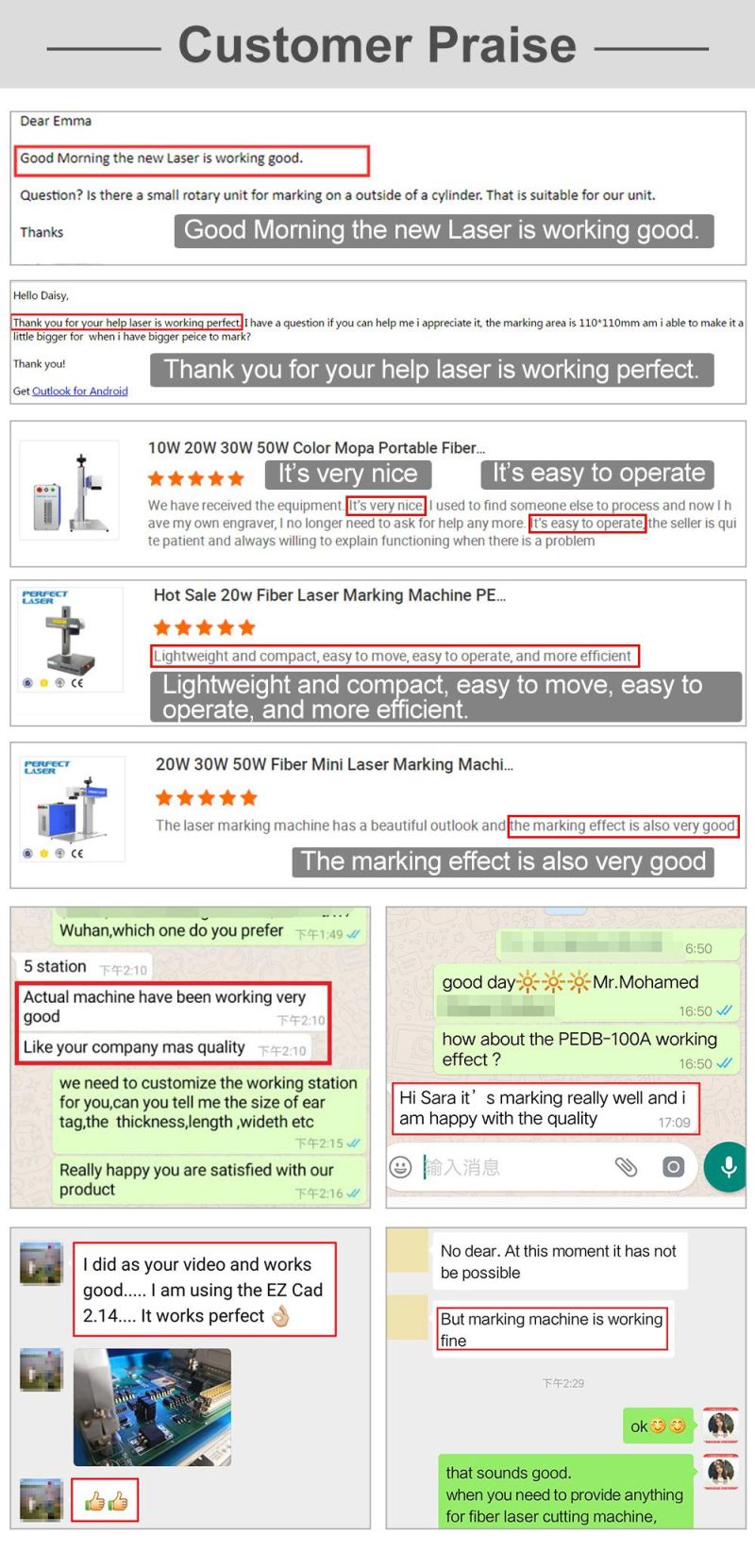 30W 50W Metal Laser Marking Machine for Metal