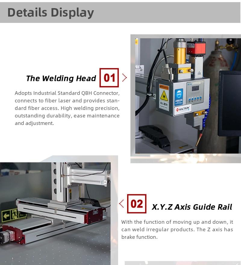 Carbon Steel Metal 4 Axis Fiber Laser Welding Machine 1500 Watts