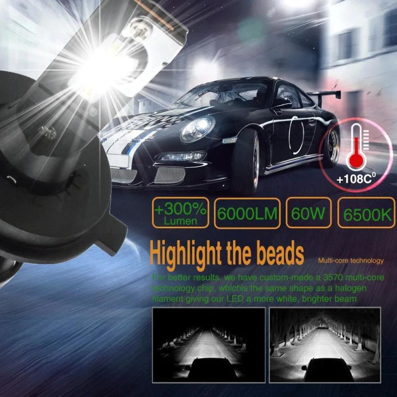 Wholesale LED Headlight Bulb H4 for Auto LED Lamp H1 H3 H4 Hb3 Hb4 H11 H13