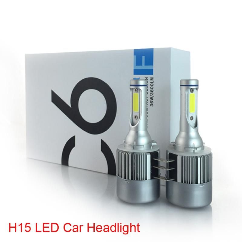 H15 LED Car Headlight Canbus Hi/Low Beam 12V 8000lm 6500K Lamp C6 LED Auto Headlamp Bulb COB Chips Car Styling