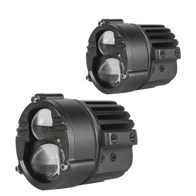 LED Headlight Wrangler Special Fog Lights Double Light Lens Csp 70W 14000lm 12V 6000K Motorcycle LED Lens Auto Car Headlight