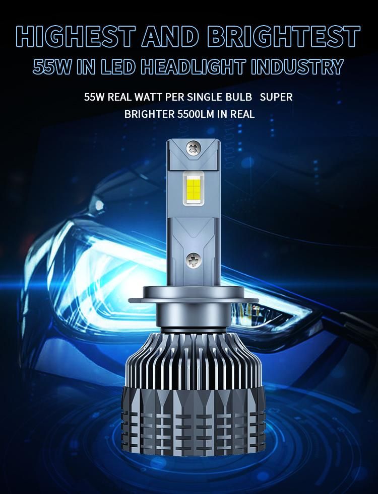2021 Cheap Wholesale H7 LED Headlight Bulbs H4, Car Auto Fanless Car Accessories H11 9005 9006 K1 H4 LED H7