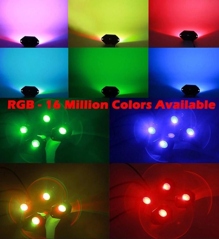 8 Pods LED Rock Lights for Jeep ATV SUV Offroad Car Truck Boat Underbody Lamp RGB LED Neon Lights