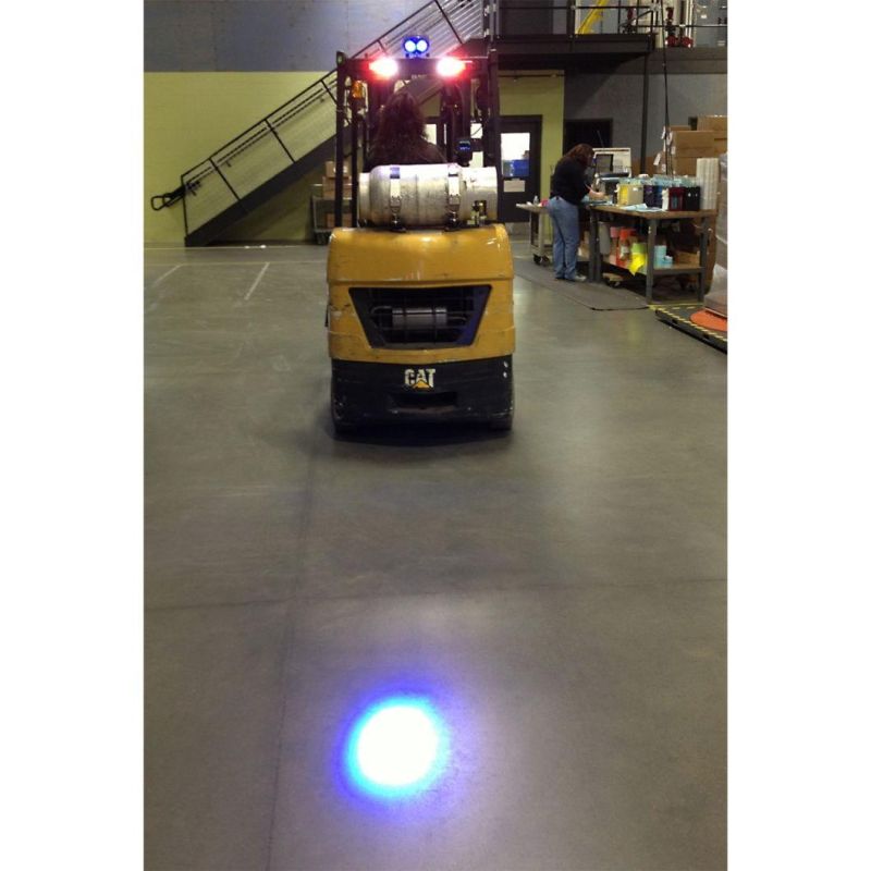 2019 Bonsen New Product 12V 20W Oval Forklift LED Work Laser Warning Light Blue Color LED Spot Work Light for UTV 4X4