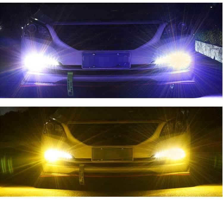 4 Color LED Headlights Flash Strobe H7 H11 9005 9006 H1 Fog Light Motorcycle Yellow White Blue Pink LED Headlights Bulb