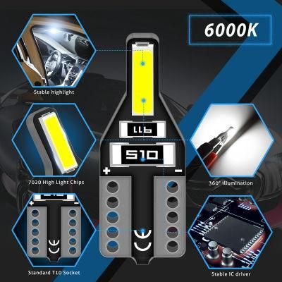 Car LED Trunk Light T10 W5w License Plate Light Car Interior Light