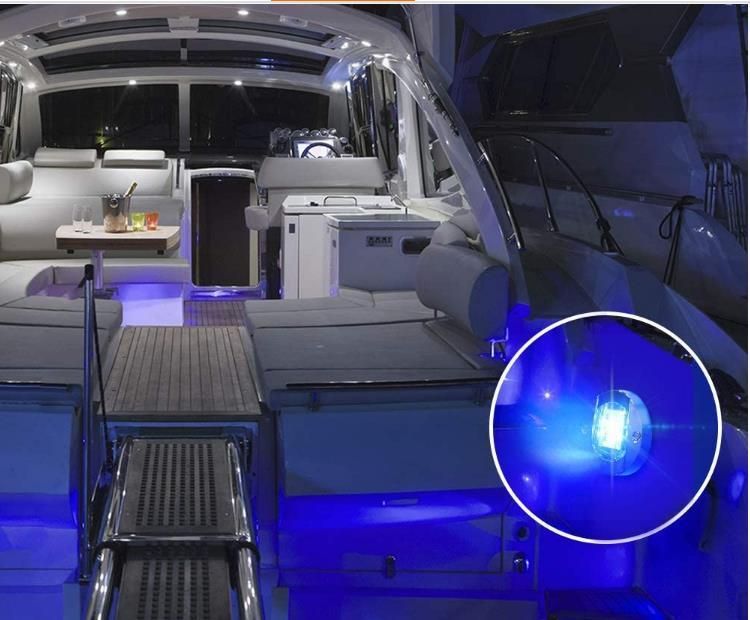 12V Blue White Waterproof LED Transom Yacht LED Courtesy Boat Interior Lights