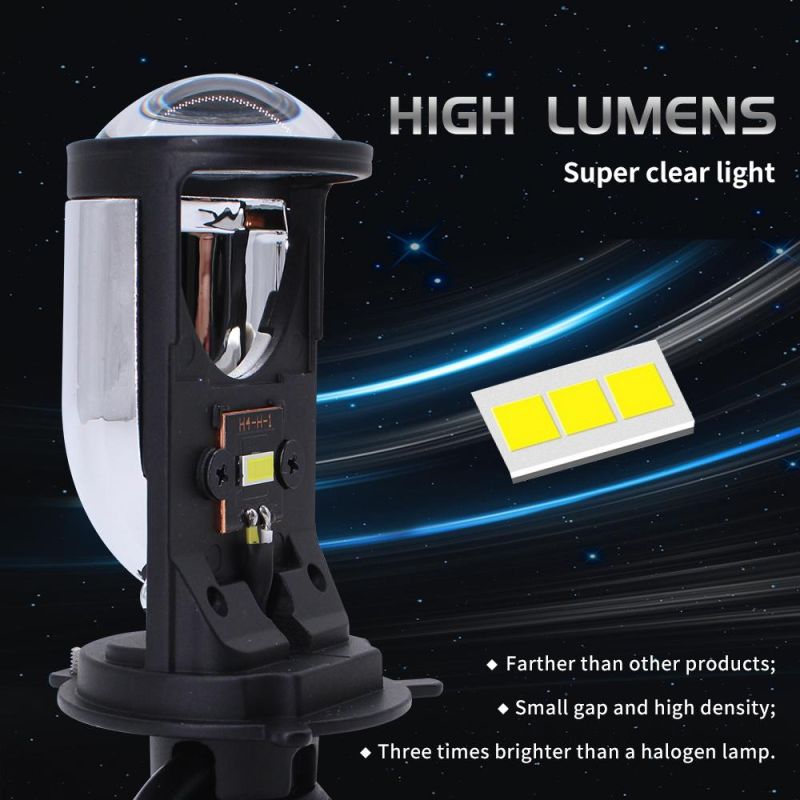 6000lm 6500K Fanless H4 LED Headlight Projector for Car LED Light H11 H7 Lens