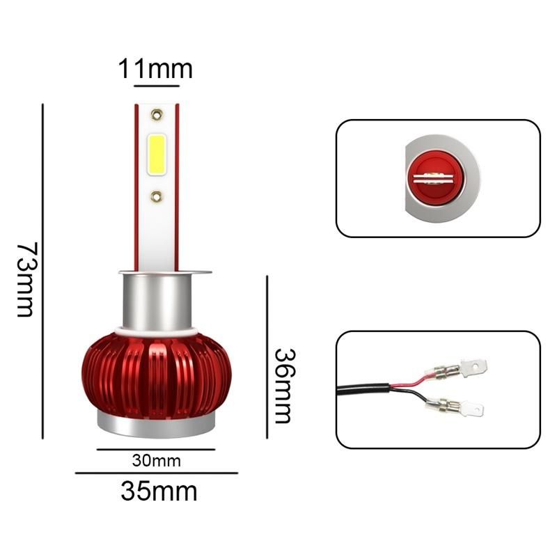 China Manufacturer High Power Super Bright Auto Bulb H1 H7 H11 9005 9006 9007 Car LED Headligh