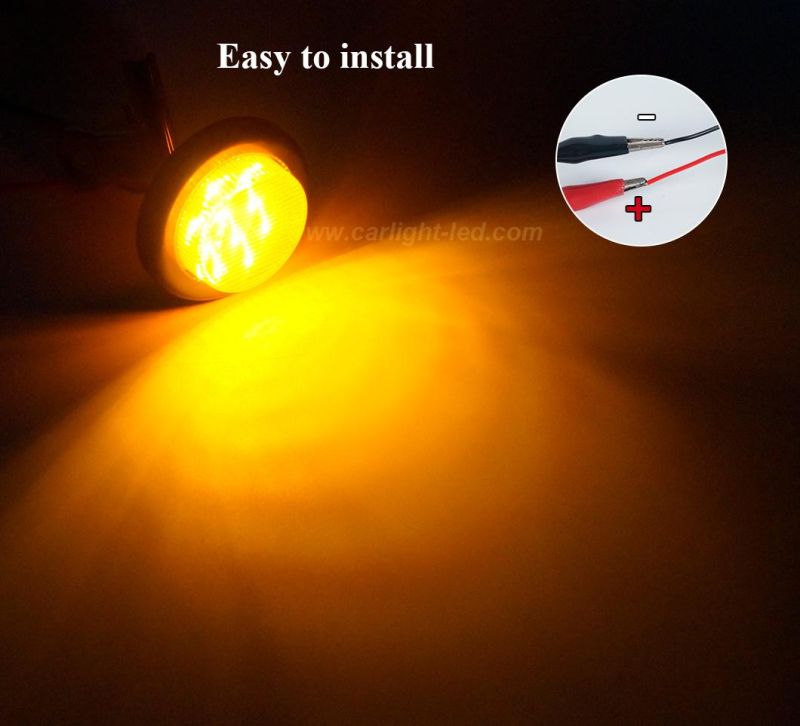 12/24V Waterproof E-MARK, CE, DOT Approved 2 Inch Marker Lights Turn Lights