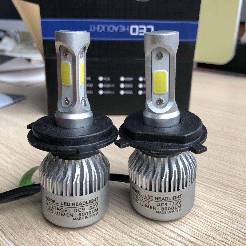 S1 S2 S9 COB Car LED Headlight 9005 9006 H1 H4 H7 H11 80W 8000lm LED Headlight