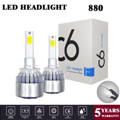 Car Lights Bulbs LED H4 H7 9003 Hb2 H11 LED H1 H3 H8 H9 880 H27 9005 9006 Hb4 H13 9004 9007 Auto Headlights 72W COB 6000K