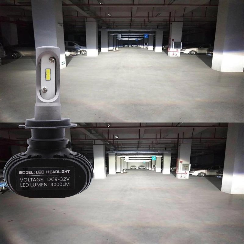 Auto LED S1 H7 Headlight H13 9005 Hb3 9006 Hb4 LED H4 Car Bulb 6500K Csp Chip 50W 8000lm Fan-Less H8 H11 Fog Lamp All-in-One