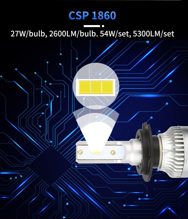 Weiyao V30 Car Accessories 55W 5500lm 9005 LED Bulb Headlight Car LED Headlight