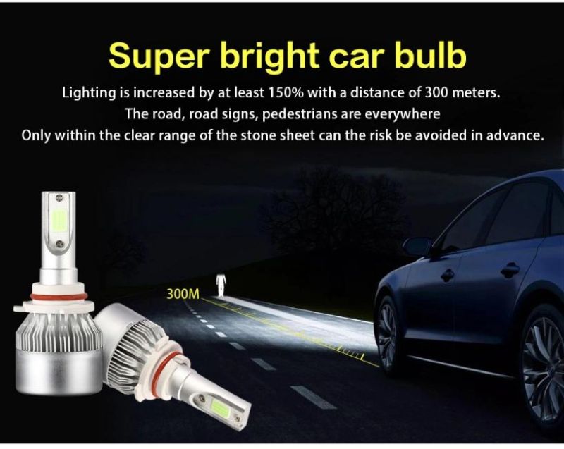 Manufacturer C6 K5 S2 H1 H3 LED Headlight Bulb H7 LED Car Light H4 880 H11 Hb3 9005 Hb4 9006 H13 6000K 72W 12V 7200lm