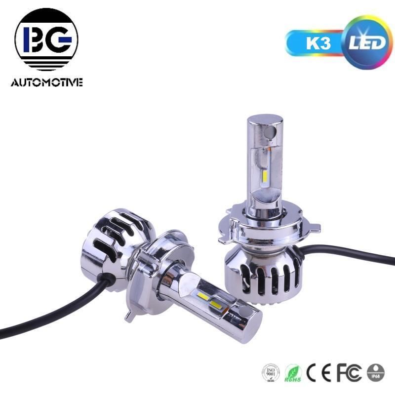 Car Accessories K3 Fan 12V 3570 Automobile Headlight Bulb 60W 8000lm 9005 906 H1 H4 H7 Auto LED Car Headlamp