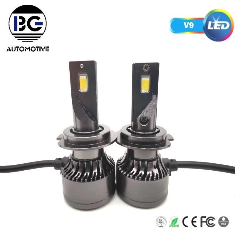 12000 Lumen Waterproof IP67 Auto H7 H4 V9 LED Fan Auto 9005 9006 H11 H7 H4 Car H4 V9 LED Headlights