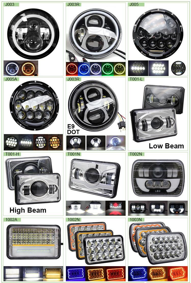 Super Bright 5500K 4X6 LED Headlight, H4 DRL Truck LED Headlight Truck Parts LED Headlight