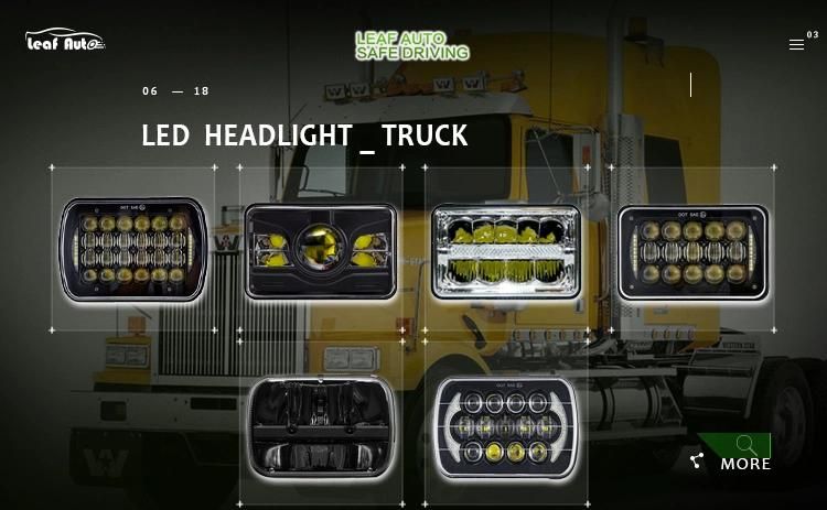 5X7" LED Headlight with DRL for Jeep Wrangler Yj Cherokee Xj Trucks 90W 7 Inch LED Square Headlight