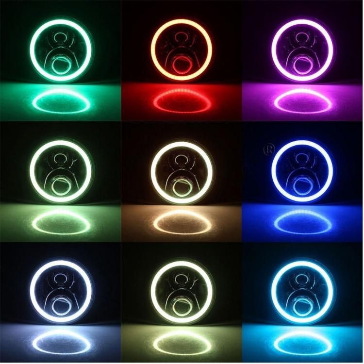 Jeep Bluetooth APP Controlled RGB Halo 7 Inch LED Headlight