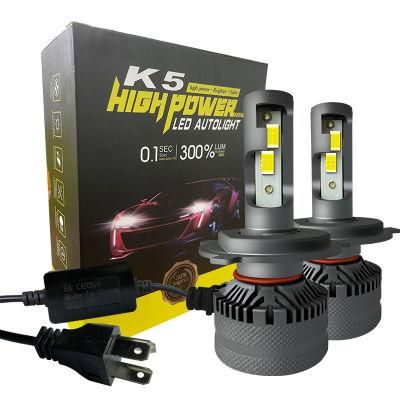 Conpex 60W 6000lm EMC H1 with Temperature Control System 1860 Csp Chip Fancooler K6 LED Car Headlight