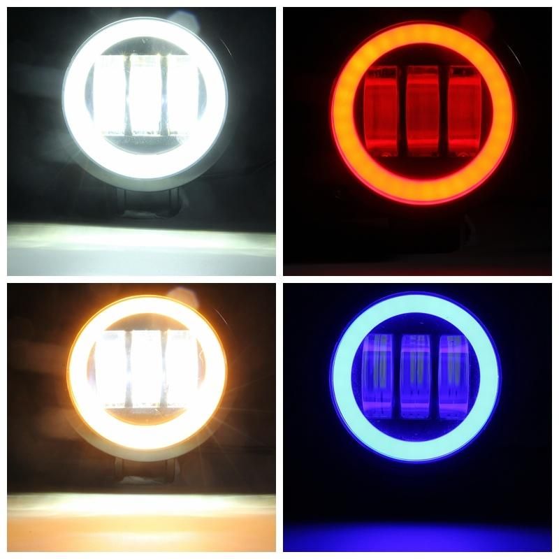 30W Waterproof Square LED Angel Eyes Light Bar Spot Light Motorcycle Offroad Car Boat LED Work Light