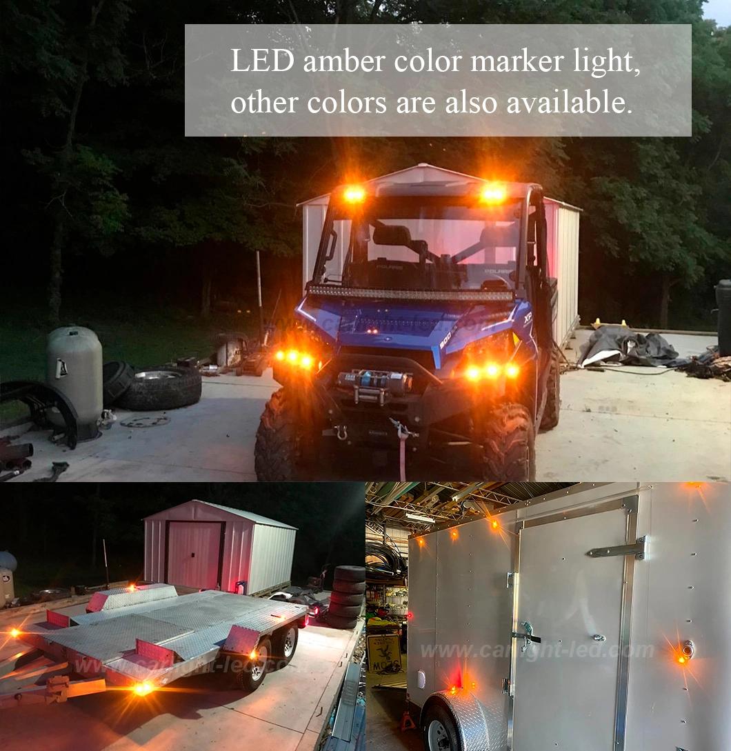 2.5 Inch Amber Side Lamps LED Side Marker Clearance Lamps