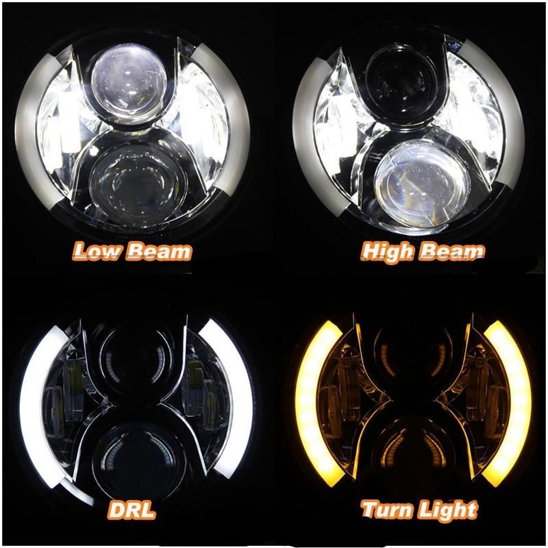 7 Inch 45W Round CREE Offroad LED Headlights with DRL