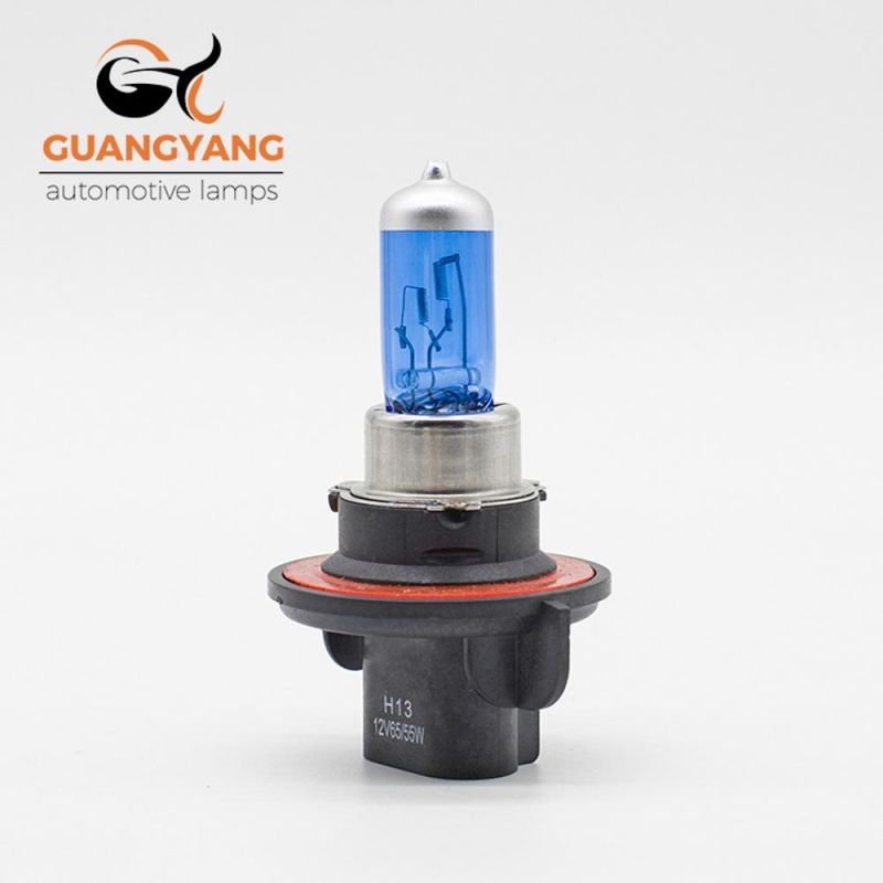 H13 12V 100/90W Super White Car Halogen Bulb Blue