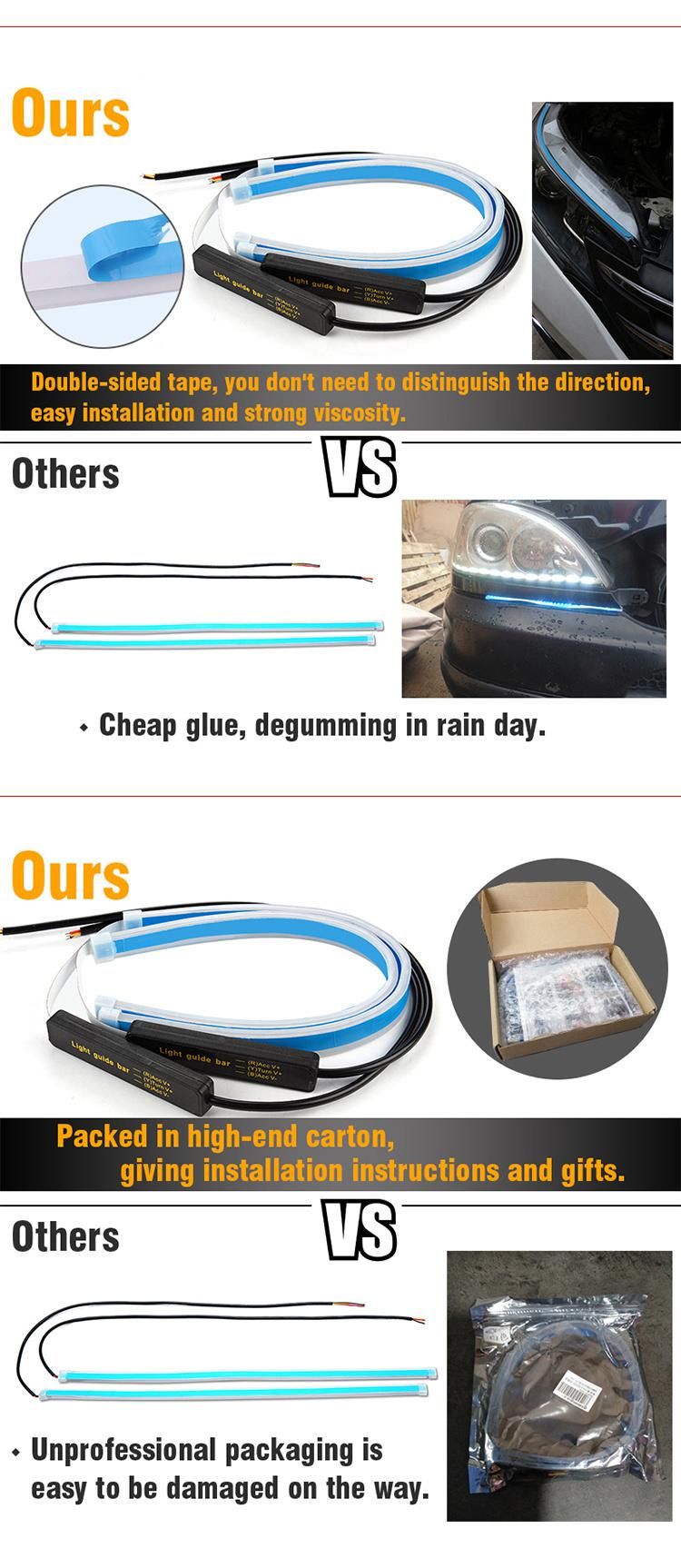 Daytime Running Lights Tear Strip Car Headlight