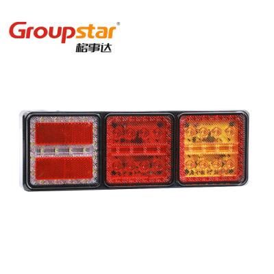 Auto Lights 12V 24V Multi-Voltage Truck Light Indicator Tail Stop Reverse Adr Trailer LED Combination Tail Light for Trailer Truck