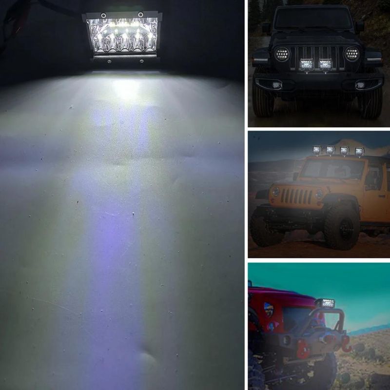 200W 4in Car LED Work Light Bar Driving Lamp for Offroad Boat Tractor Truck 4X4 SUV Fog Light 12V 24V Headlight for LED Bar