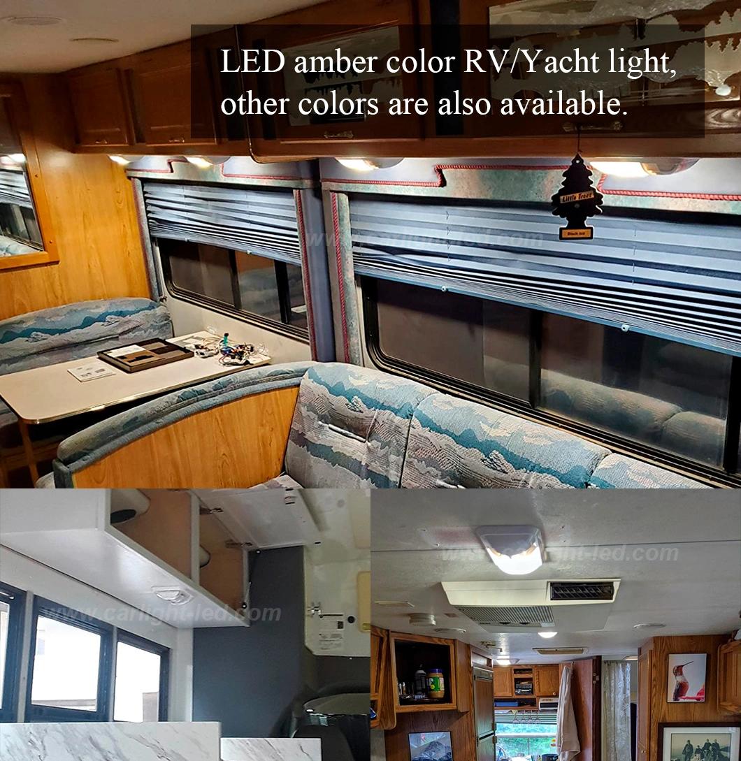 Leisure RV Yacht LED Ceiling Double Dome Lamps with on/off Switch Interior Lighting